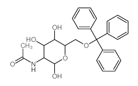 Glucopyranose,2-acetamido-2-deoxy-6-O-trityl-, D- (8CI) Structure