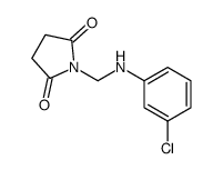 Succinimide, N-(m-chloroanilinomethyl)-, structure