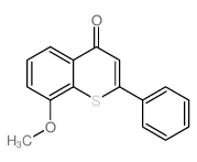 4H-1-Benzothiopyran-4-one,8-methoxy-2-phenyl-结构式
