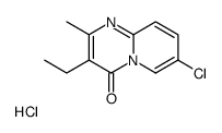 7-chloro-3-ethyl-2-methylpyrido[1,2-a]pyrimidin-4-one,hydrochloride结构式