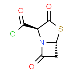 4-Thia-1-azabicyclo[3.2.0]heptane-2-carbonyl chloride, 3,7-dioxo-, (2R-cis)- (9CI)结构式