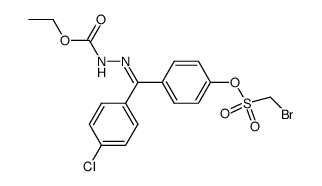 Bromo-methanesulfonic acid 4-[(4-chloro-phenyl)-(ethoxycarbonyl-hydrazono)-methyl]-phenyl ester Structure