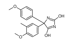 5-(4-methoxy-3-methylphenyl)-5-(4-methoxyphenyl)imidazolidine-2,4-dione Structure