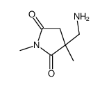2,5-Pyrrolidinedione,3-(aminomethyl)-1,3-dimethyl-(9CI)结构式