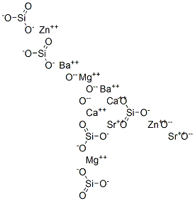 Barium calcium magnesium strontium zinc oxide silicate.结构式