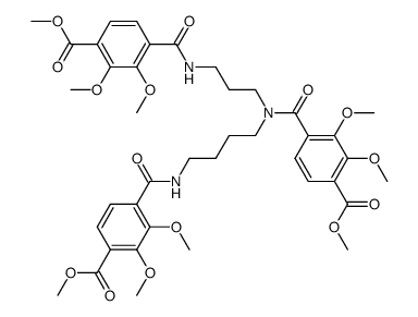 N,N',N'',N'''-tris(2,3-dimethoxy-4-(carbomethoxy)benzoyl)-1,5,10-triazadecane Structure