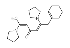 1-(1-cyclohexenyl)-2,6-dipyrrolidin-1-yl-hepta-2,5-dien-4-one结构式