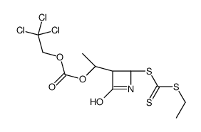 2,2,2-trichloroethyl [2R-[2alpha,3beta(R*)]]-1-[2-[[(ethylthio)thioxomethyl]thio]-4-oxoazetidin-3-yl]ethyl carbonate structure