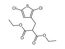 (2,5-dichloro-thiophen-3-ylmethyl)-malonic acid diethyl ester结构式