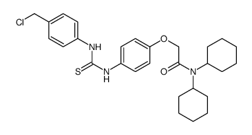 2-(4-((((4-(Chloromethyl)phenyl)amino)thioxomethyl)amino)phenoxy)-N,N- dicyclohexylacetamide picture