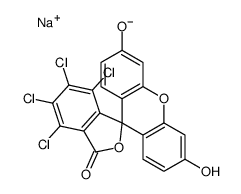 sodium,4,5,6,7-tetrachloro-6'-hydroxy-3-oxospiro[2-benzofuran-1,9'-xanthene]-3'-olate结构式