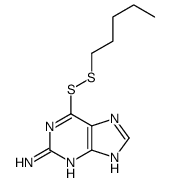 6-(pentyldisulfanyl)-7H-purin-2-amine Structure