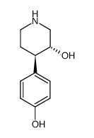 (3R,4R)-4-(4-hydroxyphenyl)piperidin-3-ol Structure