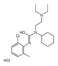 3-(2-chloro-6-methylphenyl)-1-cyclohexyl-1-[2-(diethylamino)ethyl]urea,hydrochloride Structure