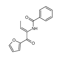 2-(N-benzoylamino)-1-(2-furyl)-2-buten-1-one Structure