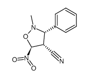 trans-4-Cyano-5-nitro-cis-3-phenyl-N-methylisoxazolidine结构式