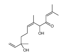 5,10-Dihydroxy-2,6,10-trimethyl-2,6,11-dodecatrien-4-one结构式