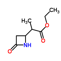 Ethyl 2-(4-oxo-2-azetidinyl)propanoate Structure
