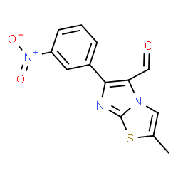 2-METHYL-6-(3-NITROPHENYL)IMIDAZO[2,1-B]THIAZOLE-5-CARBOXALDEHYDE结构式