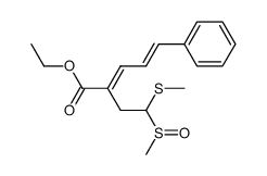 ethyl 2-(2-(methylsulfinyl)-2-(methylthio)ethyl)-5-phenylpenta-2,4-dienoate结构式