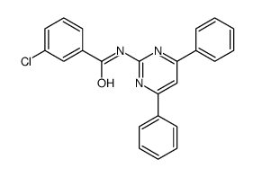 3-chloro-N-(4,6-diphenylpyrimidin-2-yl)benzamide结构式