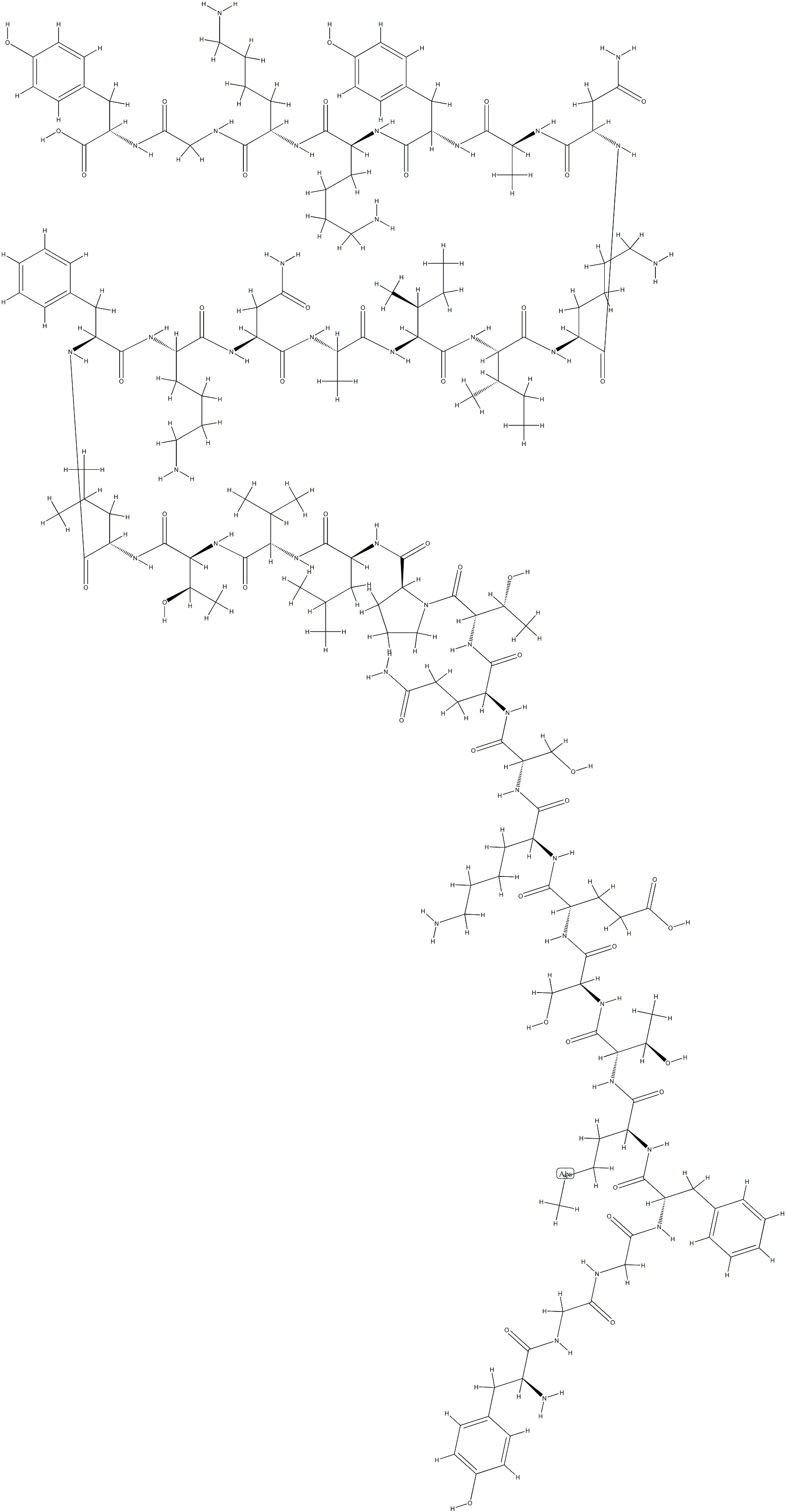 beta-endorphin, Tyr(31)结构式