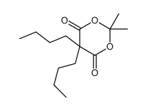 5,5-dibutyl-2,2-dimethyl-1,3-dioxane-4,6-dione结构式