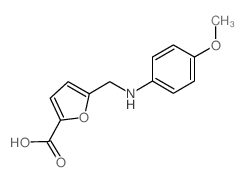 5-[(4-Methoxy-phenylamino)-methyl]-furan-2-carboxylic acid结构式