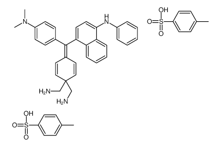 [4-[alpha(4-anilino-1-naphthyl)-4-(dimethylamino)benzylidene]cyclohexa-2,5-dien-1-ylidene]dimethylammonium toluene-p-sulphonate结构式