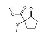 methyl 1-methylthio-2-oxocyclopentanecarboxylate结构式