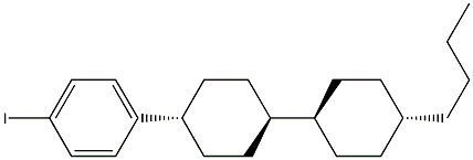[反式(反式)]-1-(4'-丁基[1,1'-联环己烷]-4-基)-4-碘苯结构式
