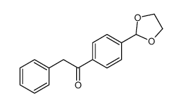 Ethanone, 1-[4-(1,3-dioxolan-2-yl)phenyl]-2-phenyl- Structure