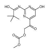[2-[2-(2,2-dimethylpropanoylamino)-4-oxo-1H-pyrimidin-6-yl]-2-oxoethyl] methyl carbonate结构式