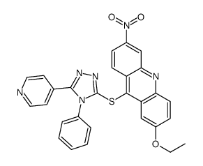 2-ethoxy-6-nitro-9-[(4-phenyl-5-pyridin-4-yl-1,2,4-triazol-3-yl)sulfanyl]acridine Structure