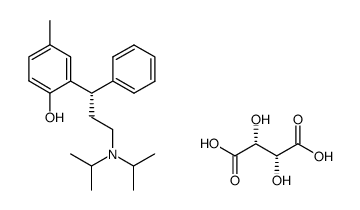 (S)-N,N-diisopropyl-3-(2-hydroxy-5-methylphenyl)-3-phenylpropanamine L-hydrogen tartrate结构式