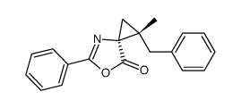 1-methyl-1-benzyl-5-phenyl-7-oxo-6-oxa-4-azaspiro(2.4)hept-4-ene结构式