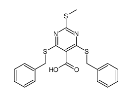 4,6-Bis(benzylsulfanyl)-2-(methylsulfanyl)-5-pyrimidinecarboxylic acid Structure