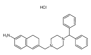 1-benzhydryl-4-(7-amino-1,2-dihydro-3-naphthyl)methylpiperazine hydrochloride Structure