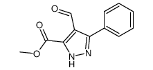 methyl 4-formyl-3-phenyl-1H-pyrazole-5-carboxylate Structure