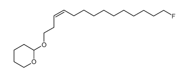 14-fluoro-(Z)-3-tetradecen-1-yl tetrahydropyranyl ether结构式