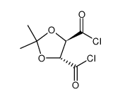 1,3-Dioxolane-4,5-dicarbonyl dichloride, 2,2-dimethyl-, (4R,5R) Structure