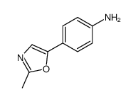 4-(2-methyl-1,3-oxazol-5-yl)aniline结构式