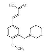 (2E)-3-[4-Methoxy-3-(piperidin-1-ylmethyl)phenyl]-acrylic acid Structure