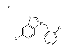 6-chloro-3-[(2-chlorophenyl)methyl]-1,3-benzothiazol-3-ium,bromide Structure