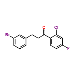 3-(3-Bromophenyl)-1-(2-chloro-4-fluorophenyl)-1-propanone Structure