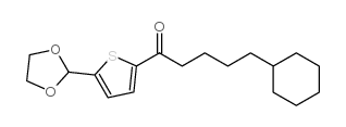 (4-CYCLOHEXYL)BUTYL 5-(1,3-DIOXOLAN-2-YL)-2-THIENYL KETONE结构式
