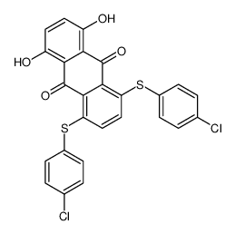 1,4-bis[(4-chlorophenyl)sulfanyl]-5,8-dihydroxyanthracene-9,10-dione结构式