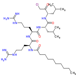 Decanoyl-Arg-Arg-Leu-Leu-chloromethylketone trifluoroacetate salt结构式