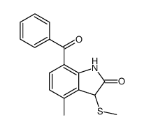 7-benzoyl-4-methyl-3-(methylthio)indolin-2-one结构式