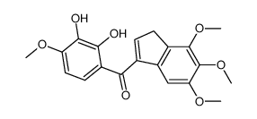 (2,3-dihydroxy-4-methoxy-phenyl)-(4,5,6-trimethoxy-3H-inden-1-yl)-methanone结构式